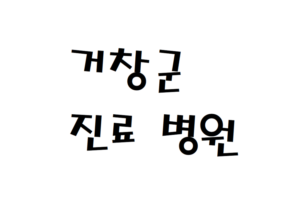거창군 일요일 내과 병원 문 여는곳