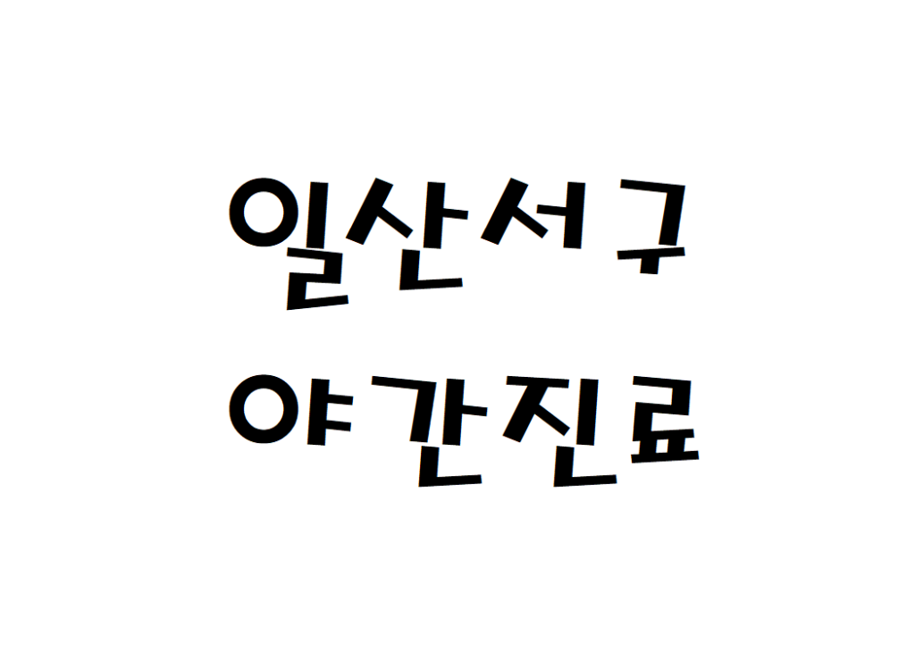 고양시 일산서구 야간진료 외과 병원