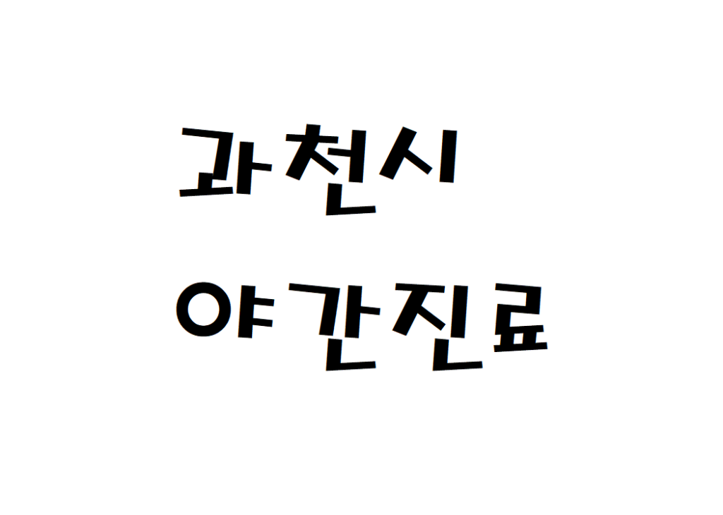과천시 한방내과 야간진료 병원