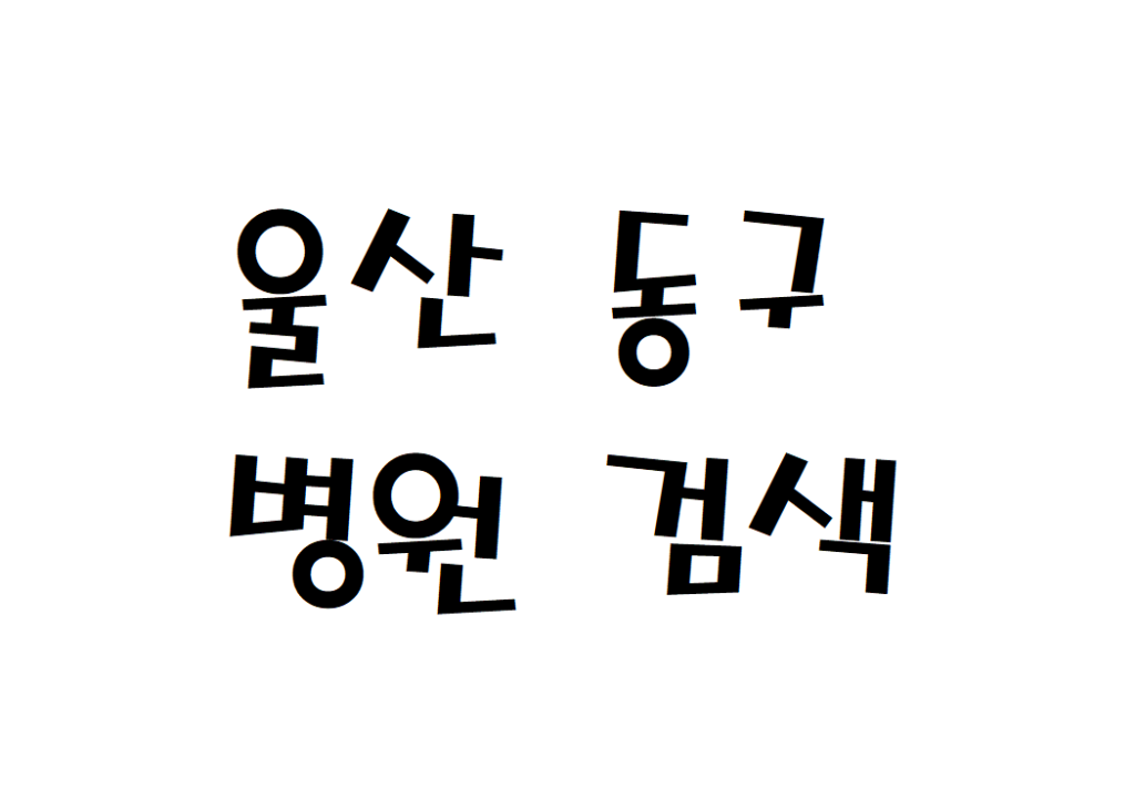 울산 동구 일요일 내과 병원 검색