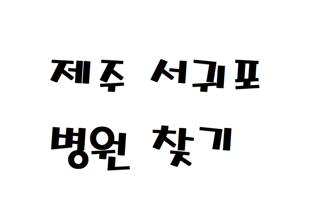 제주도 서귀포시 일요일 내과 병원 여는곳